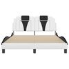 vidaXL Bed Frame "Viana" with LED without Mattress White and Black 140x190 cm