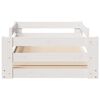 vidaXL Sängram utan madrass vit 80x200 cm massiv furu