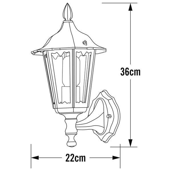 KONSTSMIDE V&auml;gglampa Firenze matt svart