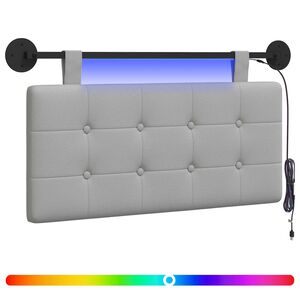 vidaXL H&auml;ngande s&auml;nggavel Med LED-lampa Moln Gr&aring; Tyg