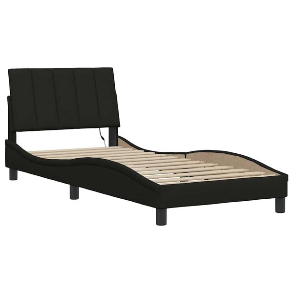 vidaXL Bed Frame without Mattress "Hanko" Black 80x200cm Fabric
