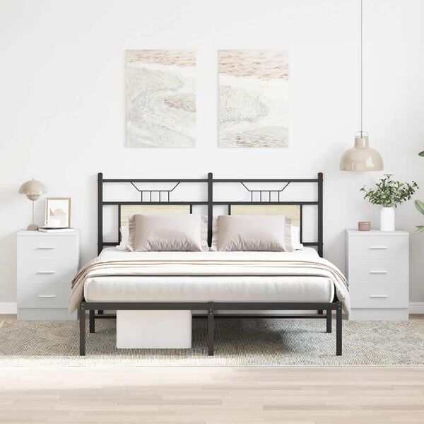 vidaXL S&auml;ngbord 2 st vit 38x35x56 cm konstruerat tr&auml;