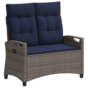 vidaXL Tr&auml;dg&aring;rdsb&auml;nk med kudde 105 x 60 x 112 cm st&aring;l