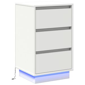 vidaXL Nattduksbord Vit 39 x 34,5 x 65 cm Konstruerat tr&auml;