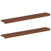 vidaXL F&ouml;nsterbr&auml;dor 2 st M&ouml;rkbrun 110 x 20 x 2 cm Massivt Ektr&auml;