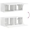 vidaXL TV V&auml;gghylla V&auml;ggmonterad 2 pcs Glansig Vit 78,5 x 31 x 29,5 cm