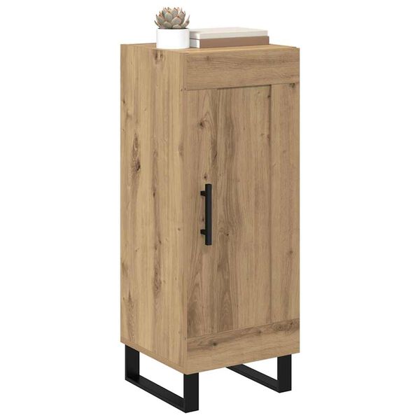 vidaXL Sideboard Artisan Ek 34,5 x 34 x 90 cm Konstruerat tr&auml; och j&auml;rn