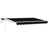 vidaXL Manuell utdragbar markis med LED-lampor 3 x 2,5 m