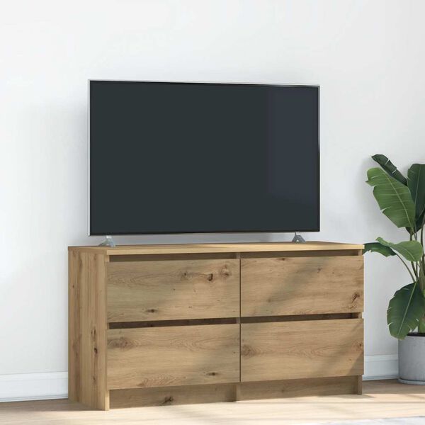 vidaXL TV-b&auml;nk hantverksm&auml;ssig ek 100x35x54 cm konstruerat tr&auml;