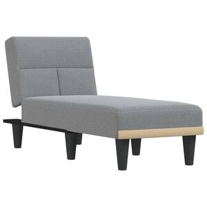 vidaXL Sch&auml;slong ljusgr&aring; tyg