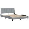 vidaXL Bed Frame without Mattress "Hanko" Light Grey 140x190cm Fabric