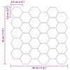 vidaXL Hexagonplatta 10 pcs Gr&aring; 30 x 30 cm Polyuretan och PET