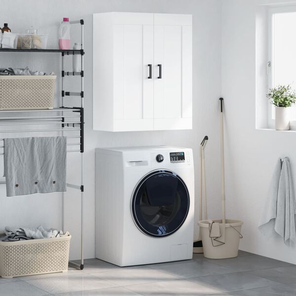 vidaXL V&auml;ggsk&aring;p vit 69,5x34x90 cm konstruerat tr&auml;