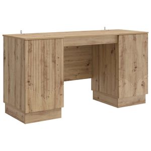 vidaXL Skrivbord Artisan-ek 142,5 x 50 x 75 cm Konstruerat tr&auml;