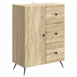 vidaXL Sideboard med l&aring;da Sonoma-ek 66 x 34,5 x 90 cm Konstruerat tr&auml;