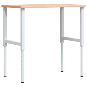 vidaXL Arbetsb&auml;nk 100x60x(71,5-98) cm massivt boktr&auml; rektangul&auml;r