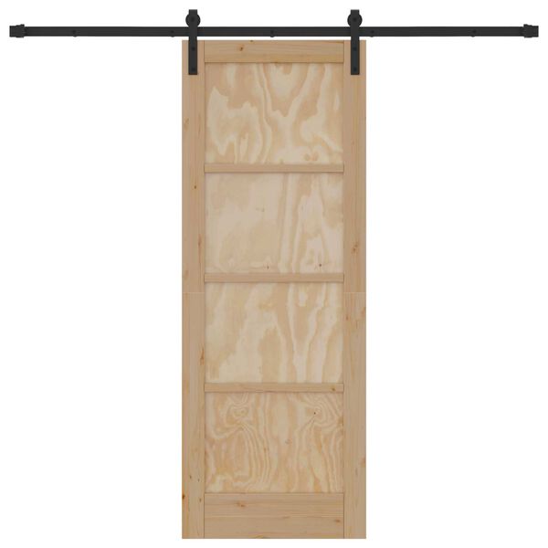 vidaXL Skjutdörr Brun 73,5 x 198,5 cm Massiv furu