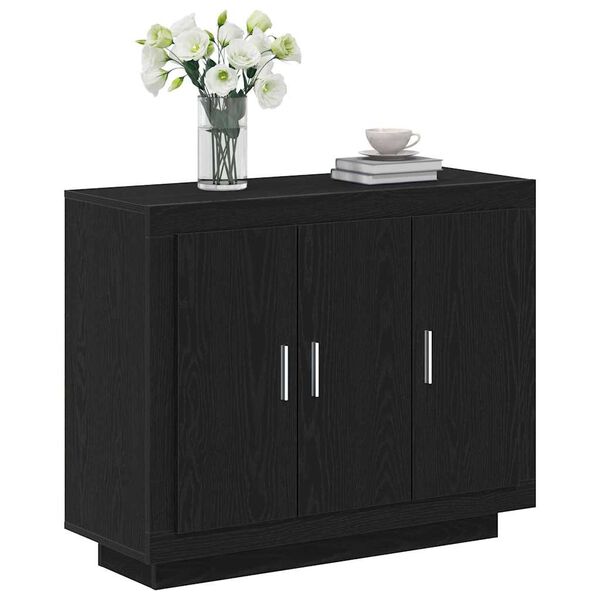 vidaXL Sideboard Svart Ek 92 x 35 x 75 cm Konstruerat tr&auml;