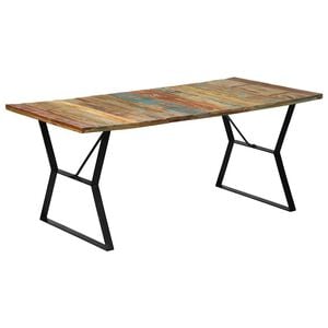 vidaXL Matbord 180x90x76 cm massivt &aring;tervunnet tr&auml;