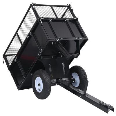vidaXL Tippvagn för gräsklippare 150 kg last