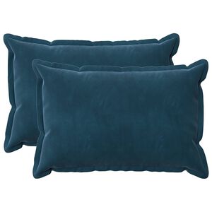 vidaXL Kudde med kudde HOUTEN 2 st Bl&aring; Sammet