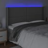 vidaXL S&auml;nggavel LED gr&aring; 163x16x118/128 cm konstl&auml;der