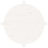 vidaXL Soffbord vit &Oslash; 62,5x45cm massiv furu