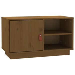 vidaXL Tv-b&auml;nk honungsbrun 70x34x40 cm massiv furu