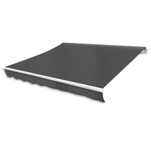 vidaXL Markis manuellt inf&auml;llbar 300 cm antracit
