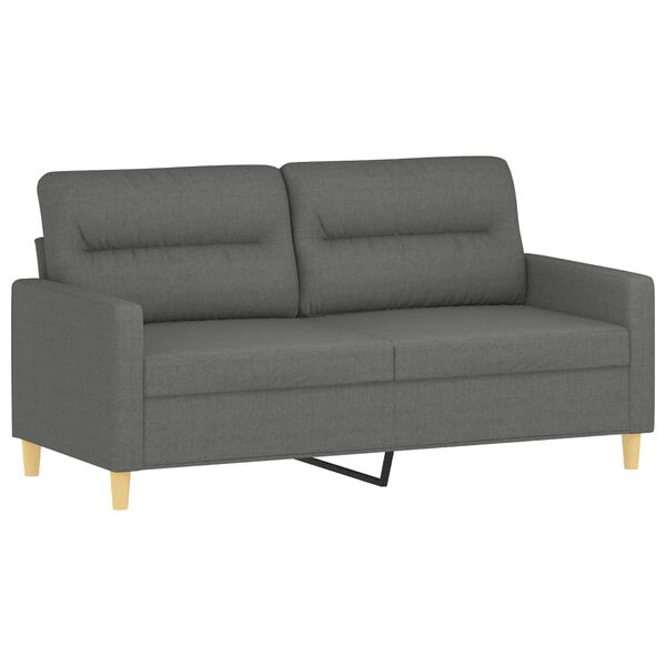 vidaXL Soffa 2-sits mörkgrå 140 cm tyg