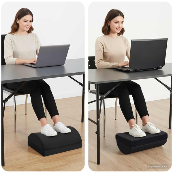 vidaXL Fotst&ouml;d Kudde Enf&auml;rgad Svart