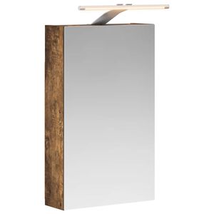 vidaXL Badrumsspegelsk&aring;p R&ouml;kt ek 30 x 10,5 x 50 cm Konstruerat tr&auml;