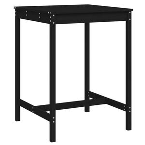 vidaXL Tr&auml;dg&aring;rdsbord svart 82,5x82,5x110 cm massiv furu