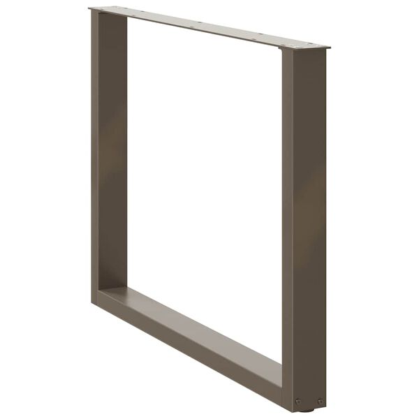 vidaXL Matbordsben U-formade 2 st naturst&aring;l 100x(72-73) cm st&aring;l