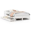 vidaXL S&auml;ngram utan madrass vit 135x190 cm massiv furu