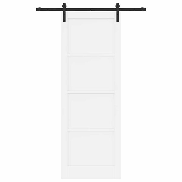 vidaXL Skjutd&ouml;rr Vit 83 x 232 cm Massiv furu
