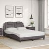 vidaXL Bed Frame "Viana" without Mattress Grey 140x200 cm Faux Leather
