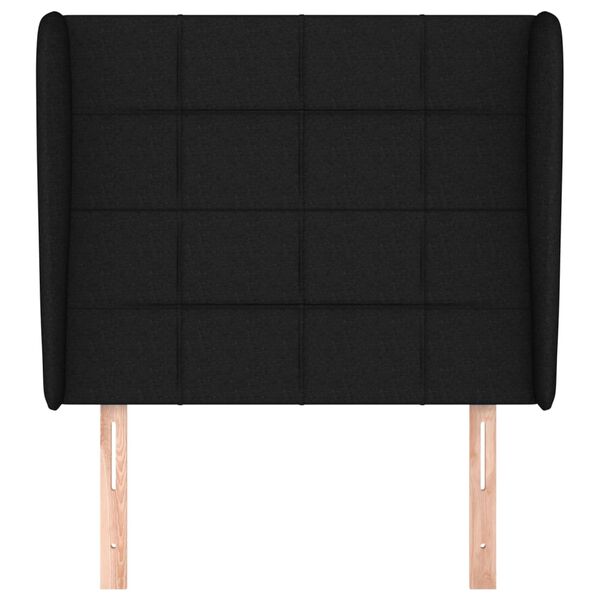 vidaXL S&auml;nggavel med kanter svart 103x23x118/128 cm tyg