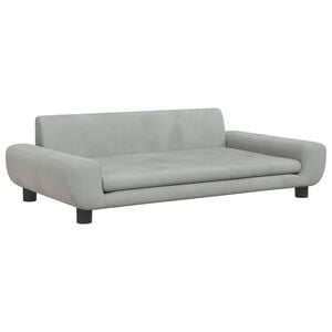 vidaXL Hundb&auml;dd ljusgr&aring; 100x54x33 cm sammet