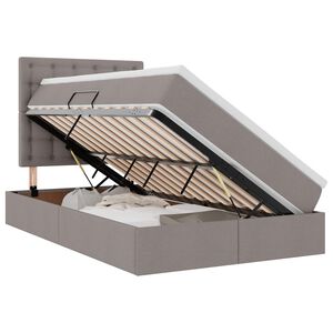 vidaXL F&ouml;rvaringss&auml;ng med LED med madrass Taupe 120 x 200 cm Polyester