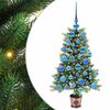 vidaXL Julgran med 150 LED-lampor med stativ Gr&ouml;n 90 cm PE