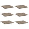 vidaXL Stolsdynor 6 st taupe 40x40x4 cm oxfordtyg