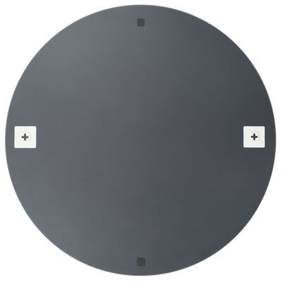 vidaXL Väggspegel utan ram LED-belysning rund