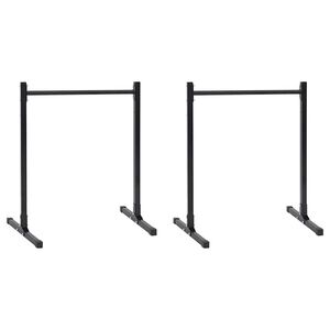 vidaXL Dipsstation 2 st Svart 55 x 90 x 104.5 cm Pulverlackerat st&aring;l