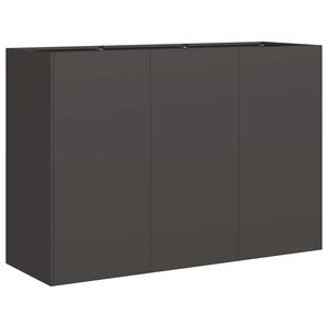 vidaXL Odlingsl&aring;da svart 120x40x80 cm kallvalsat st&aring;l