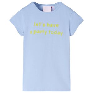 vidaXL T-shirt f&ouml;r barn ljusbl&aring; 92