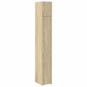 vidaXL F&ouml;rvaringssk&aring;p smalt sonoma ek 30x42,5x225 cm konstruerat tr&auml;