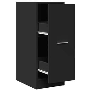 vidaXL Apotekssk&aring;p svart 30x41x77,5 cm konstruerat tr&auml;