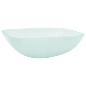 vidaXL Handfat glas 42x42x14 cm frostat
