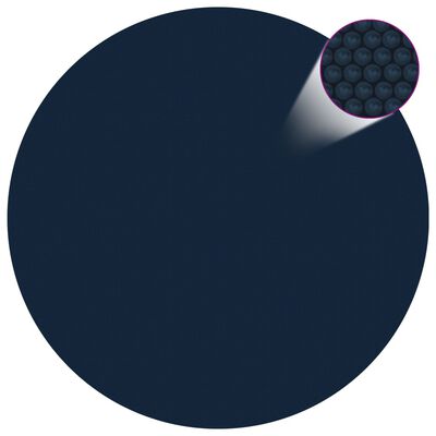 vidaXL Värmeduk för pool PE 488 cm svart och blå